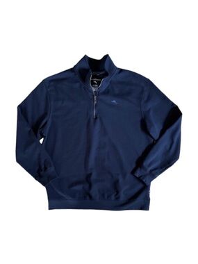 Tommy Bahama Navy Quarter-Zip Pullover Sweater Youth L (14-16)